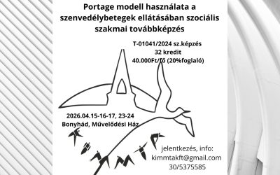 Portage modell használata a szenvedélybetegek ellátásában szociális szakmai továbbképzés